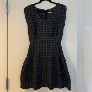 Reiss Eos Fit & Flare Black Sleeveless Mini Dress